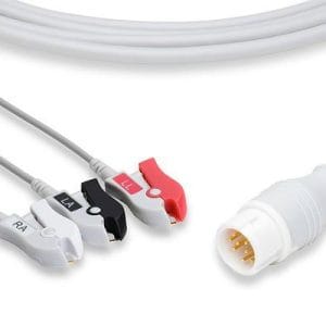Philips Compatible Direct-Connect ECG Cable, 3-lead Grabber