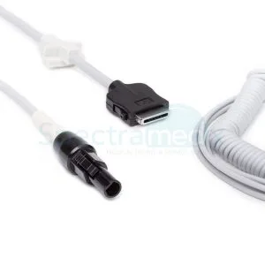 GE Compatible CAM14 Coiled Patient Cable, 15 ft