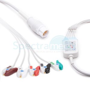Philips Compatible Direct-Connect ECG Cable, 5-lead Grabber