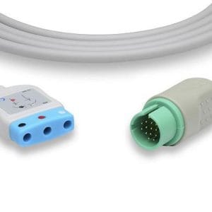 Spacelabs Compatible ECG Trunk Cable, 3-lead