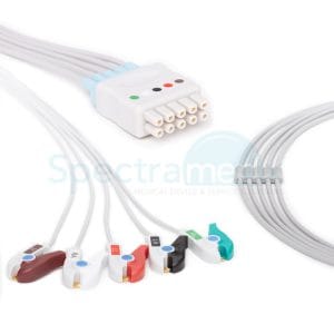 GE Healthcare Compatible ECG Leads, 5-lead Grabber
