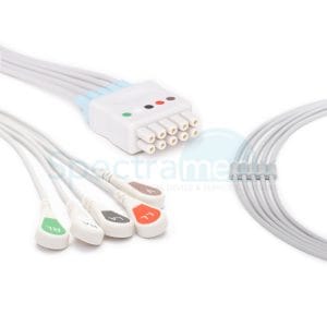GE Healthcare Compatible ECG Leads, 5-lead Snap