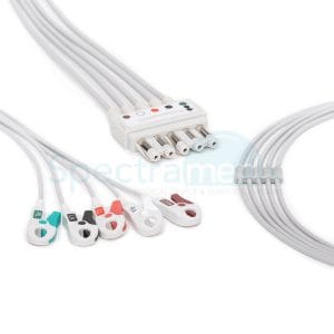 Spacelabs Compatible ECG Leadwire, 5-lead Grabber