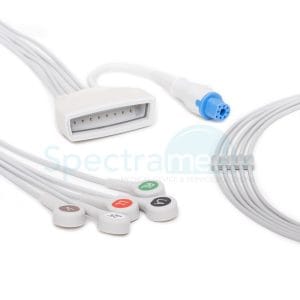 Philips Telemetry ECG Leadwire, 5-lead Snap with SpO2